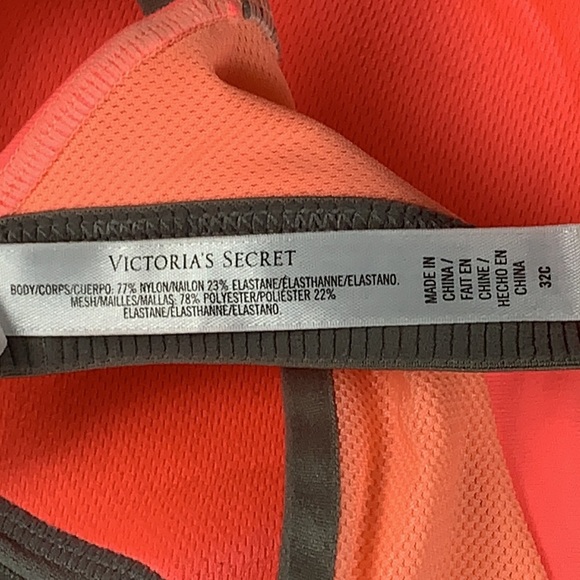 VSX Sport racer back orange sports bra size 32C - Picture 7 of 8